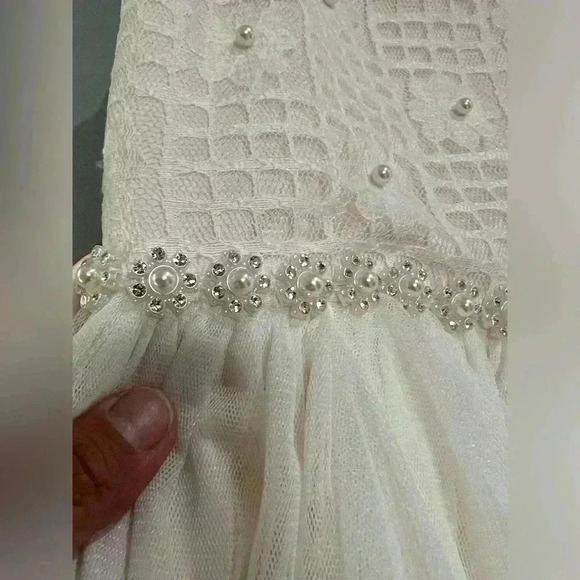 GIRLS PINK LACE DRESS PRINCESS DRESS SIZE 10 like new - Picture 9 of 10